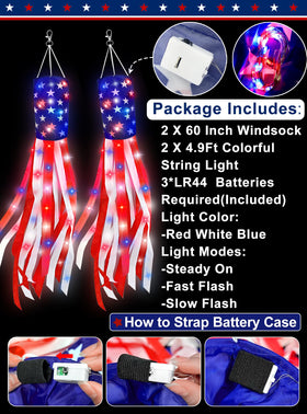 TURNMEON red, white and blue LEDs offer versatile lighting modes.