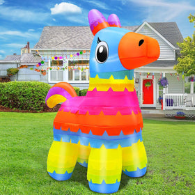 TurnMeon inflatable includes stakes sandbags and tether ropes for stability