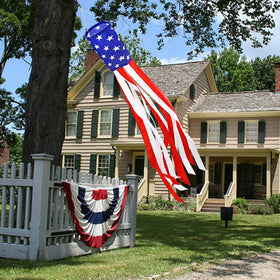 Turnmeon 250th anniversary themed windsock suitable for holidays.