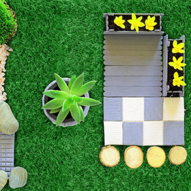 TURSTIN 12-pack grass mats provide reusable, pet-friendly decor options