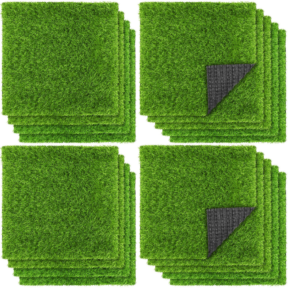 TURSTIN artificial grass mat 12x12 close-up texture for lifelike greenery in DIY projects.