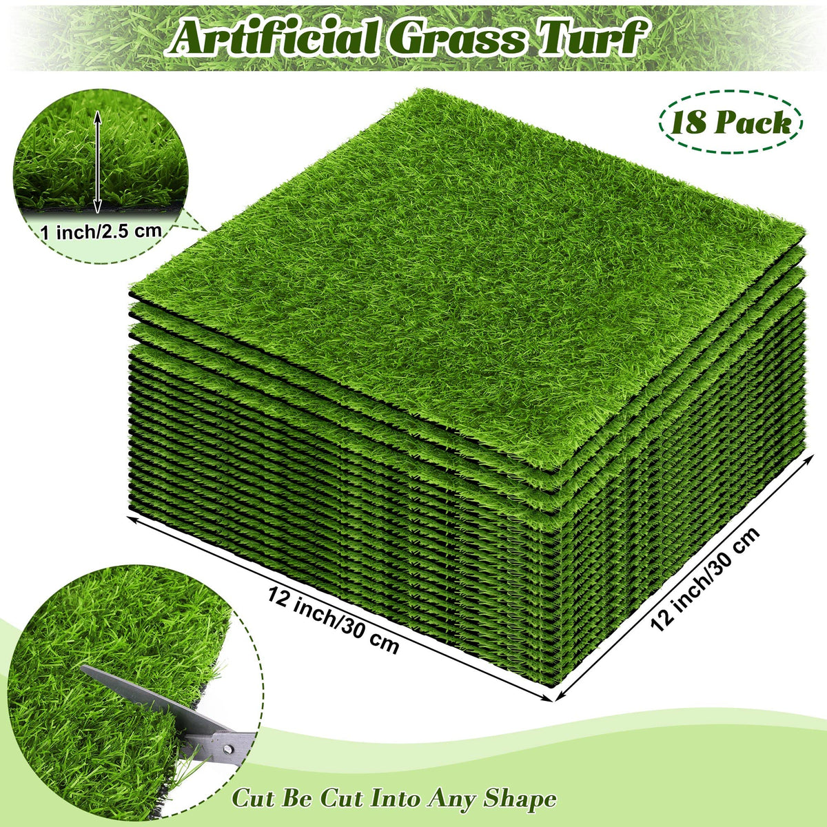 TURSTIN artificial grass mat 12x12 DIY installation showcase for easy setup.