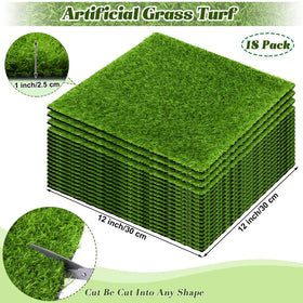 TURSTIN artificial grass mat 12x12 DIY installation showcase for easy setup.