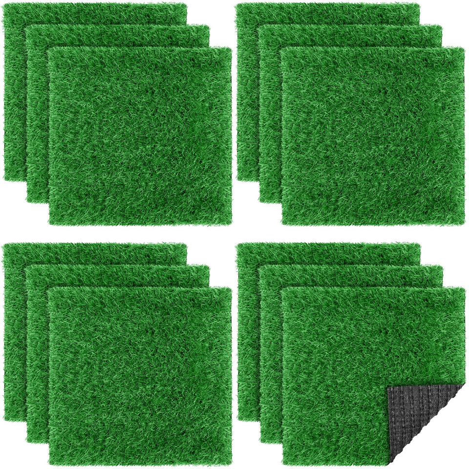 TURSTIN artificial grass patch 12x12 demonstrates realistic lawn for DIY decor
