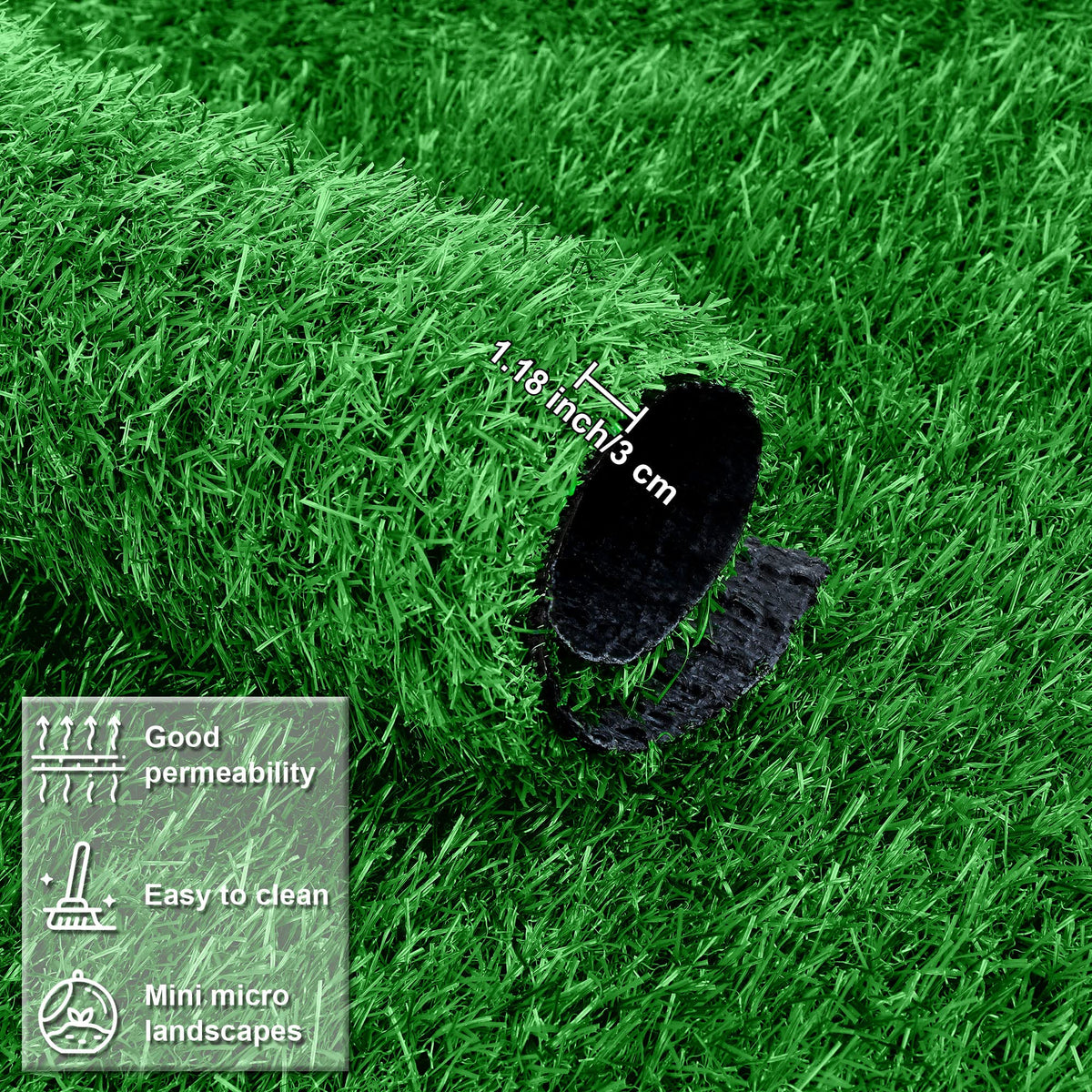 TURSTIN durable lawn tile with drainage holes supports dry setups