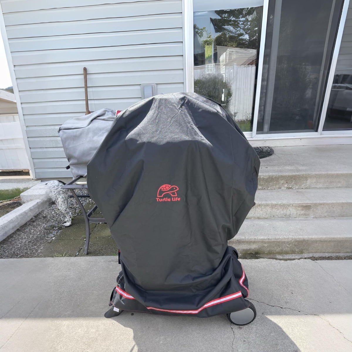 Turtle Life grill cover fits two-burner grills up to 30 inches wide