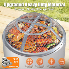 TUSGENK 304 stainless steel construction withstands heat and weather