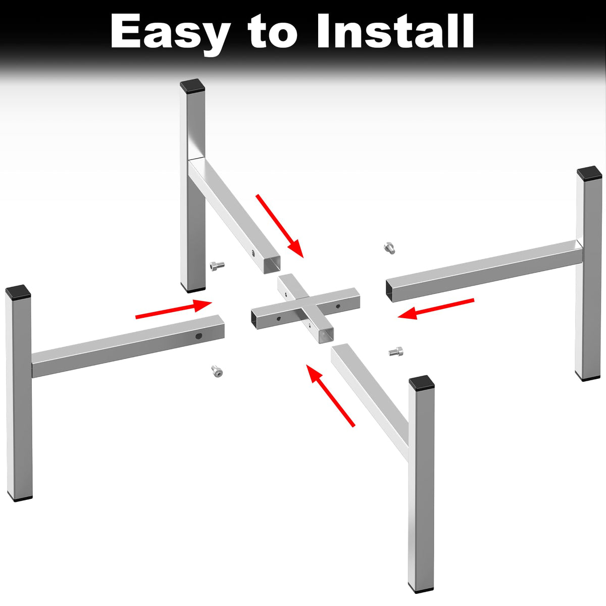 Tusivo firepit stand anti-slip pads keep it stable on grass or wood.