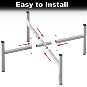 Tusivo firepit stand anti-slip pads keep it stable on grass or wood.
