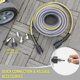 TUTULUCK extension coupler set for flexible hose configuration.