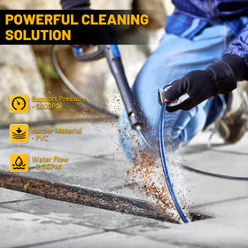 TUTULUCK front-back nozzle set delivers powerful clog clearance