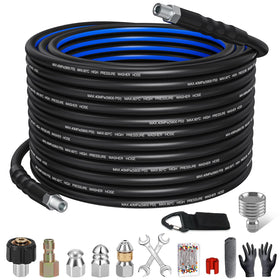 TUTULUCK sewer jetter kit 50ft hose ready for tough drain cleaning
