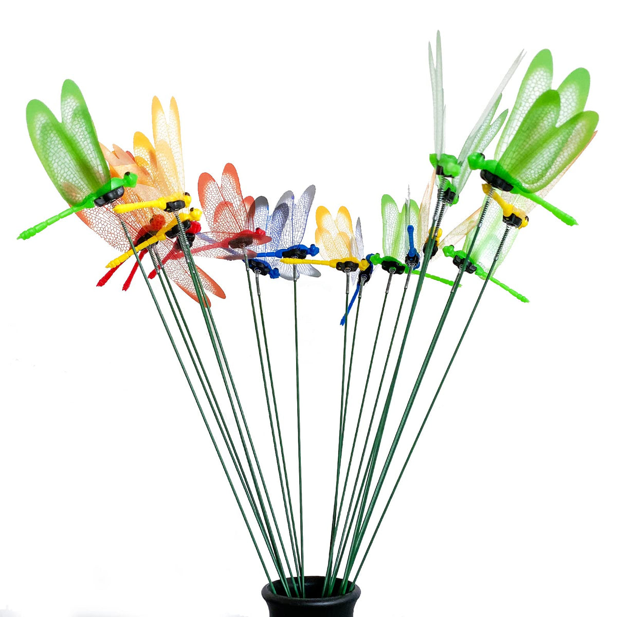 Tuxiaobu garden dragonfly stake 20-pcs brightens outdoor spaces with vivid realism.