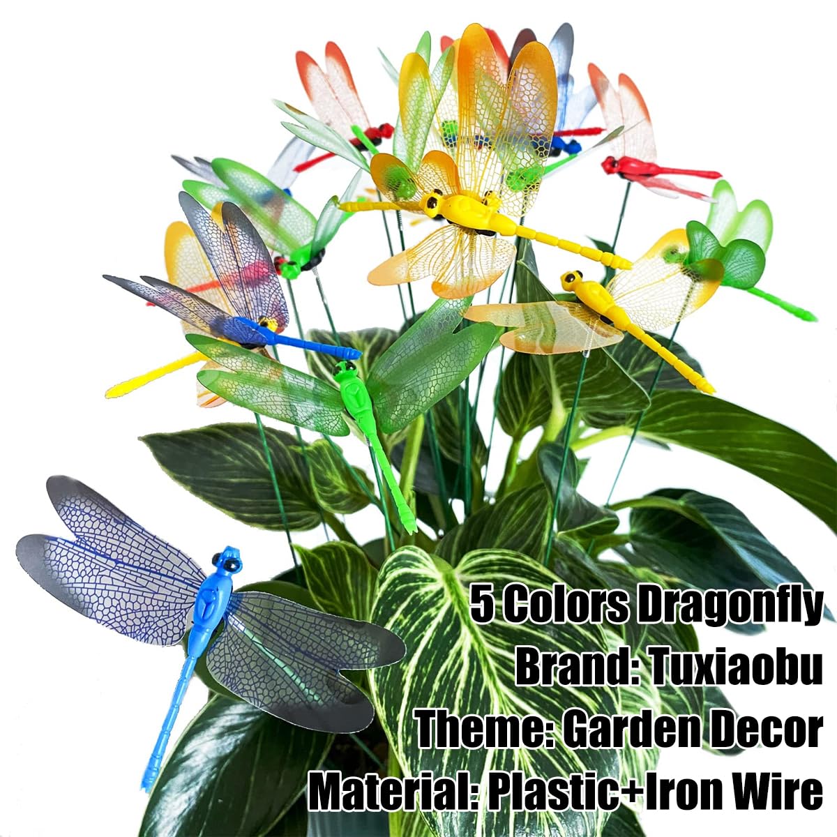 Tuxiaobu metal posts anchor the dragonflies for steady display.