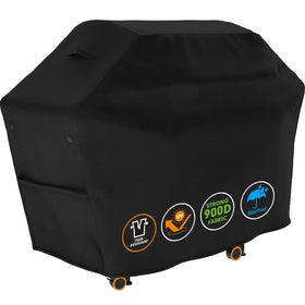 Tuyeho grill cover with side fasteners fits 65L x 30W x 46H grills for secure protection