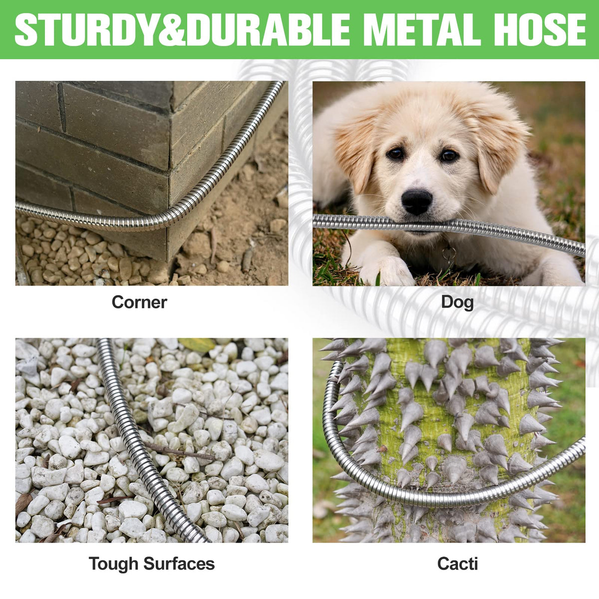 TVKB stainless steel outer hose spiral design demonstrates durability and kink resistance.