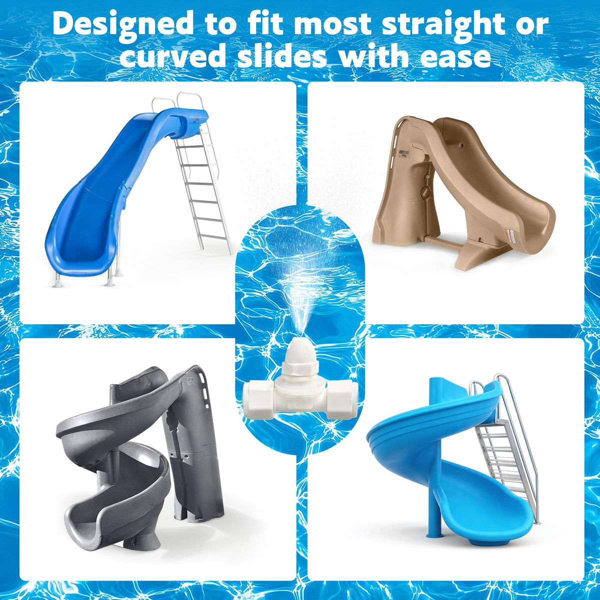 Tvwen installation guide helps quick setup on most straight or curved slides.
