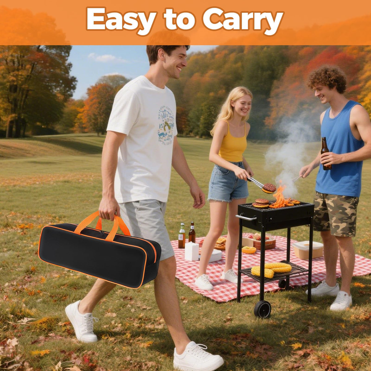TWAKAP grill tool storage bag dimensions 24x8x8 inches
