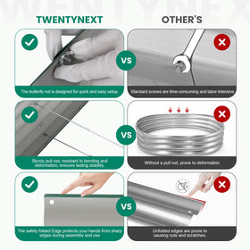 TwentyNext butterfly nuts allow tool-free, quick bed assembly