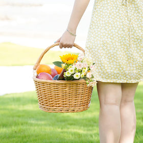 TwentyNext wicker basket with liner offers versatile storage for Easter eggs and candy