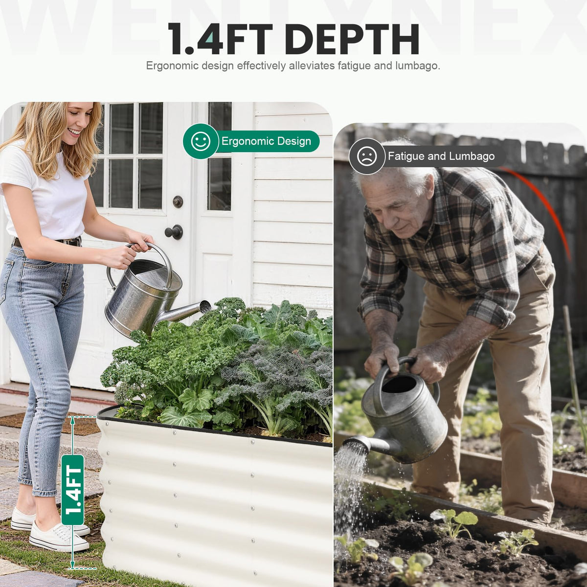 TwentyNext raised bed ready for vegetables, herbs, and flowers