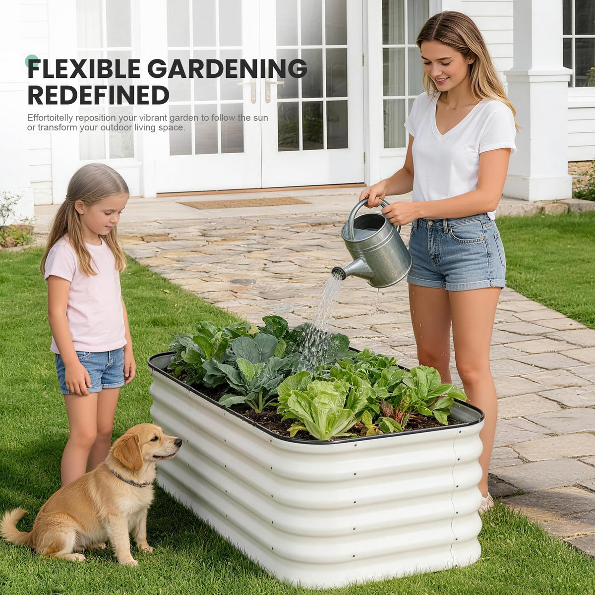 TwentyNext galvanized finish resists weather for outdoor use