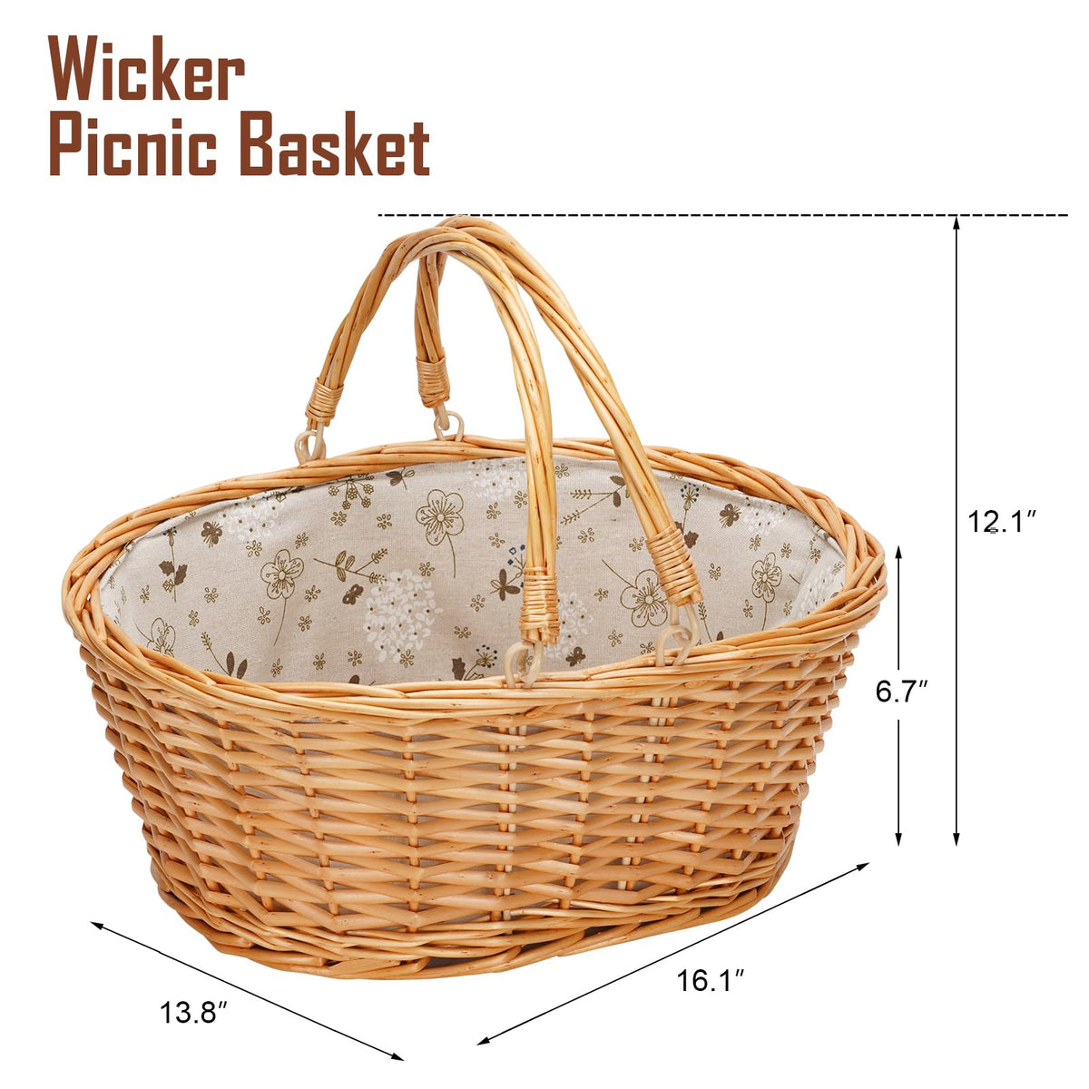 TwentyNext wicker basket designed for wine, fruit, and toy storage during gatherings