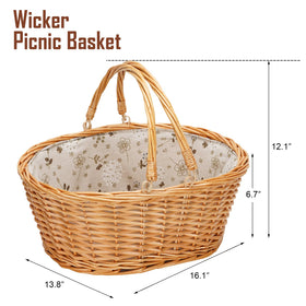 TwentyNext wicker basket designed for wine, fruit, and toy storage during gatherings