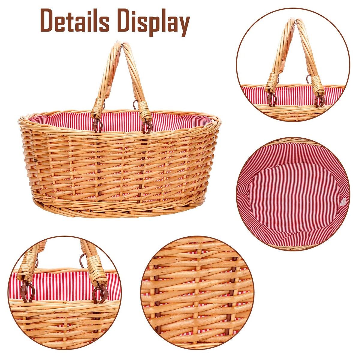 TwentyNext natural willow exterior showcases rustic charm for outdoor picnics.