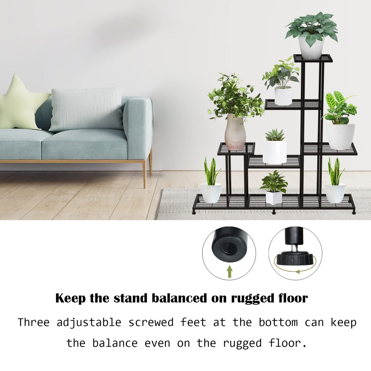 Twhep home decor plant stand for living room and balcony