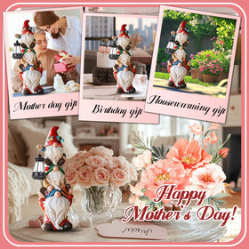 Twinbling 12-inch garden gnome statue adds whimsy to any outdoor space.