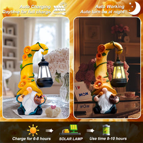 Twinbling bee garden gnome lawn statue adds playful charm to summer landscapes