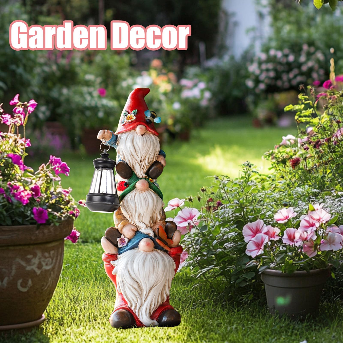 Twinbling garden gnome gift-ready statue ideal for birthdays.