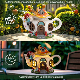 Twinbling indoor-outdoor garden figurine offers versatile decor for living areas and yards