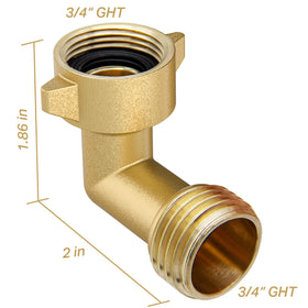 Twinkle Star brass hose adapter with 3/4 inch thread for leak-free regulator connections.