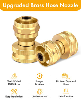 Twinkle Star brass hose nozzle showing 360-degree rotation for versatile spray patterns