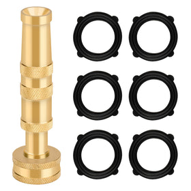 Twinkle Star brass hose nozzle close-up highlighting durable construction for demanding cleaning