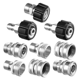 Twinkle Star brass quick-connect set, showing secure connections for fast pressure washer setup.