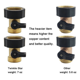 Twinkle Star pack of 2 garden hose shut-off valves for versatile setups.