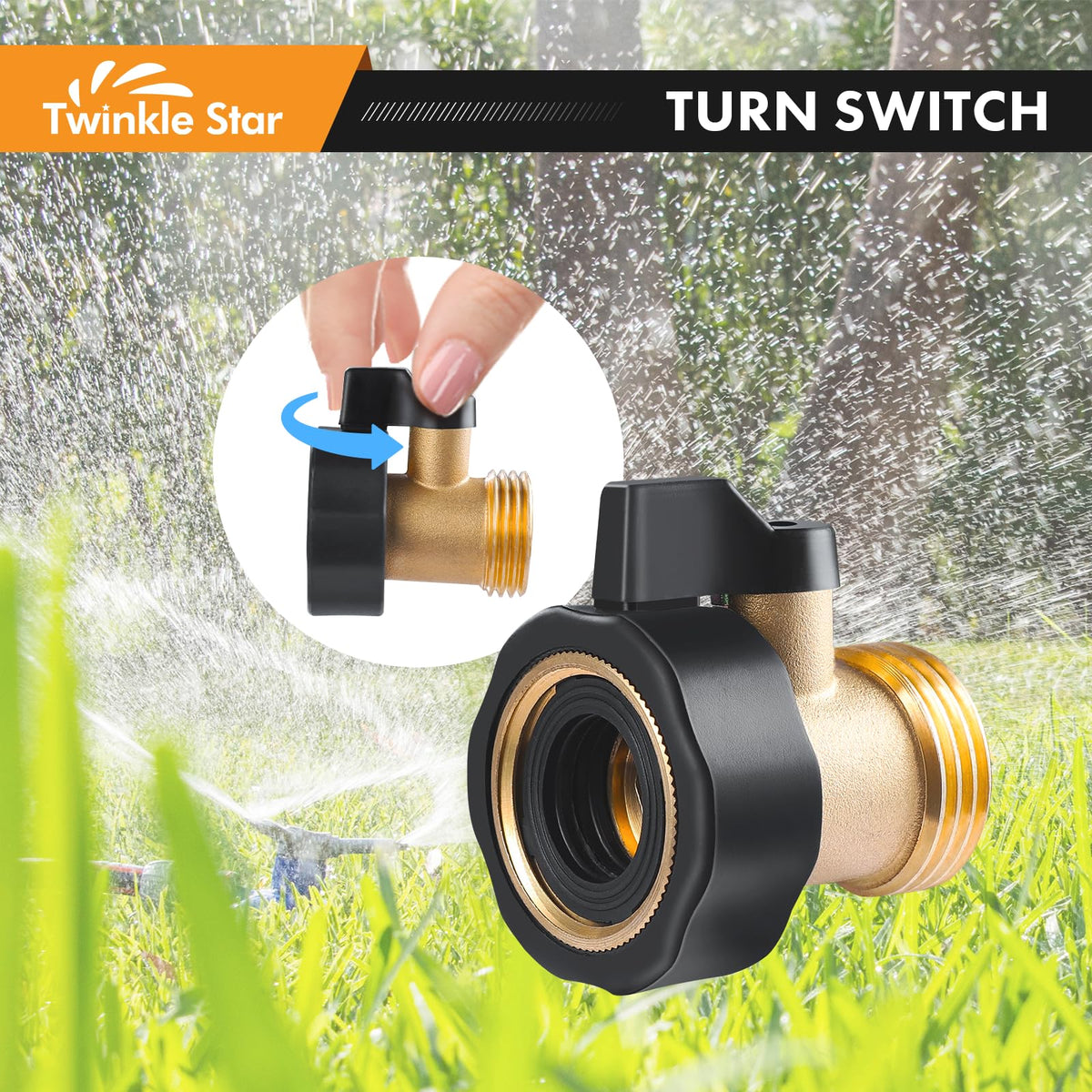 Twinkle Star swivel connector aligns with faucets for precise attachment.