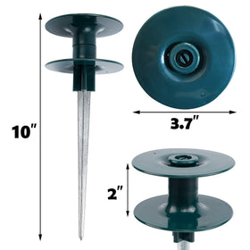 Twinkle Star dark green spin top blends with lawn while guiding water.