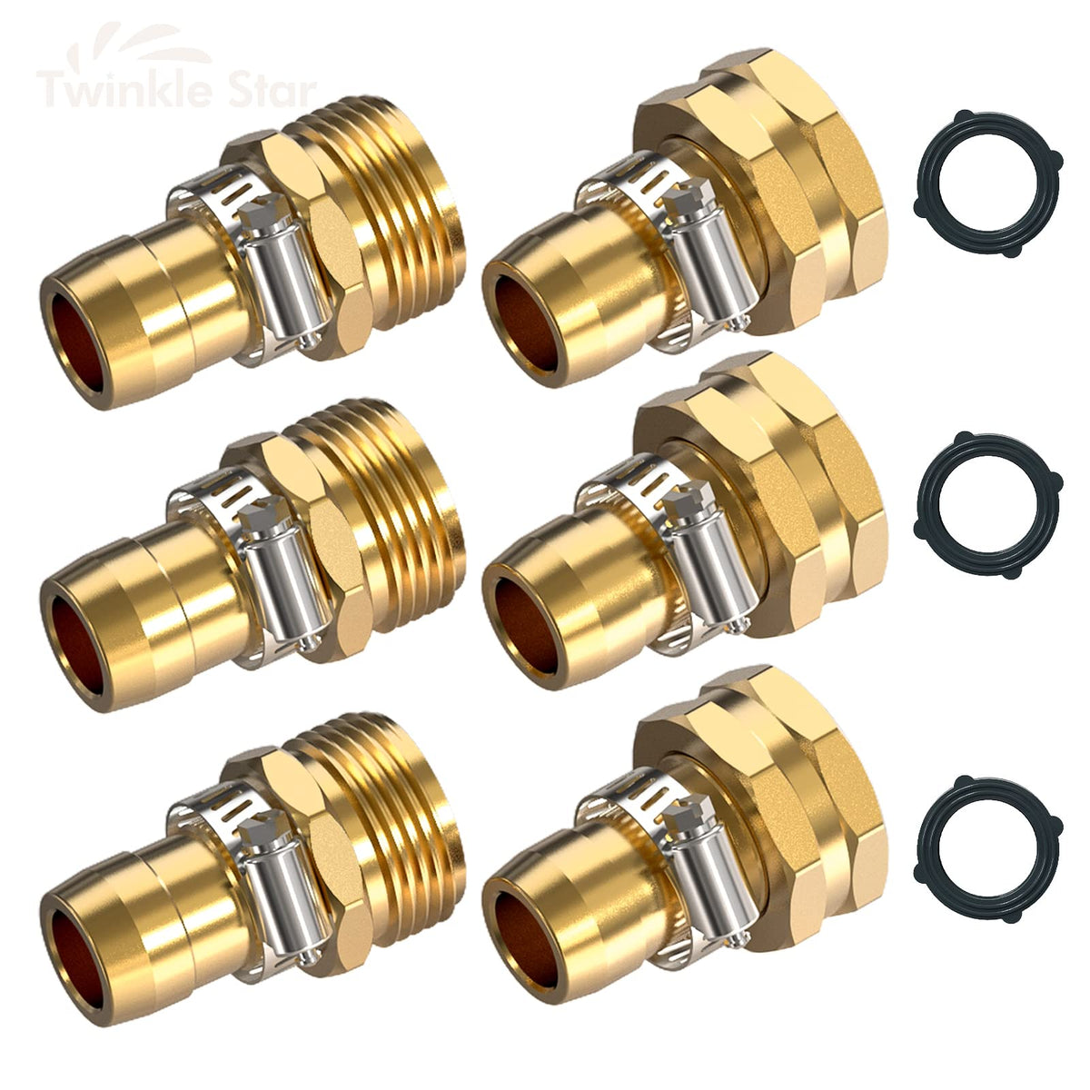 Twinkle Star garden hose repair connector set for quick hose repair and connection.