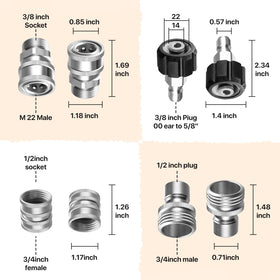 Twinkle Star half-inch plug to three-quarter-inch male aids versatile setup.
