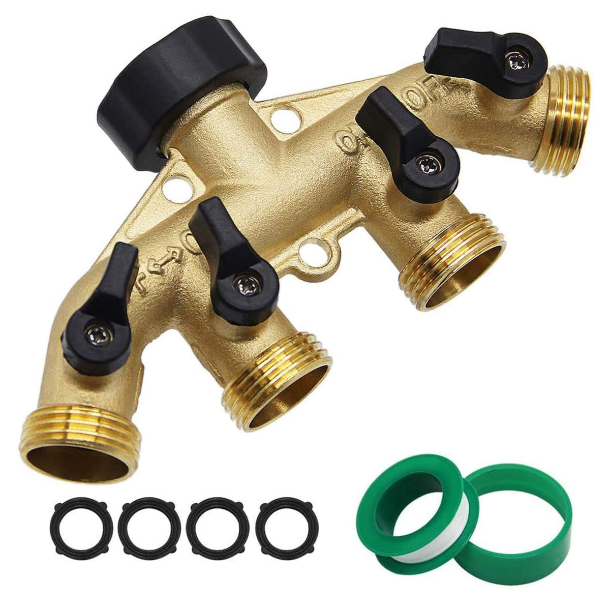 Durable brass construction resists corrosion for outdoor use.