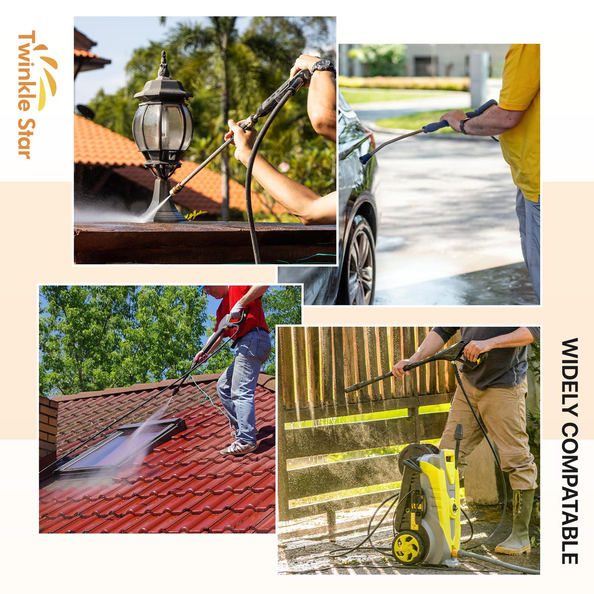 Twinkle Star supports up to 5,000 PSI for demanding cleaning tasks.