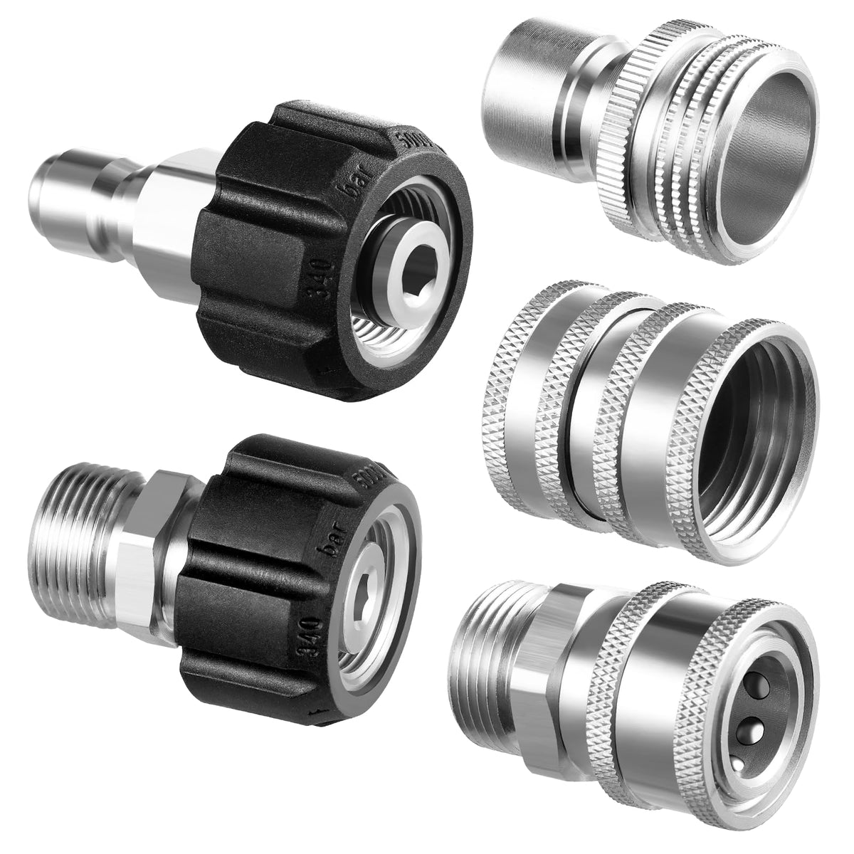 Twinkle Star M22-14 swivel demonstrates smooth rotation for leak-free hose pairing.