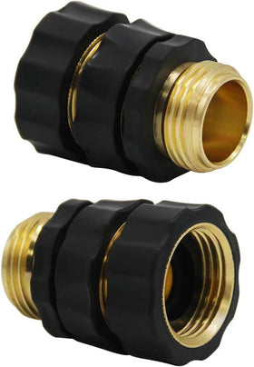 Twinkle Star connectors attached to a garden hose in use