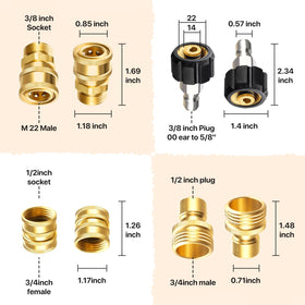 Twinkle Star 3/4-inch female with 1/2-inch quick connect for versatile fittings.