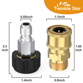 Twinkle Star adapter on a pressure washer during assembly