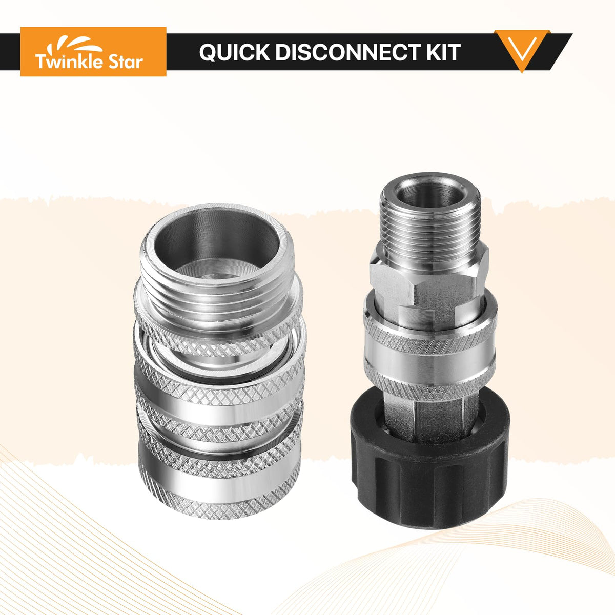 Twinkle Star pump outlet to hose connection for seamless switching.